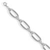 Image 1 : 7.5" Flat Oval Link with Byzantine Bracelet