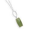 Image 1 : 32" Necklace with Faceted Green Aventurine Drop