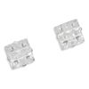 Image 1 : 8mm Square CZ "9 Cut" Design Earrings