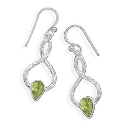 Textured Peridot Earrings