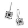 Image 1 : Oxidized Wire Earrings with Faceted Black Onyx