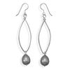Image 1 : Silver Cultured Freshwater Pearl Drop Earrings