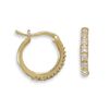 Image 1 : 14 Karat Gold Plated CZ Hoops