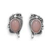 Image 1 : Oxidized Pink Opal Earrings