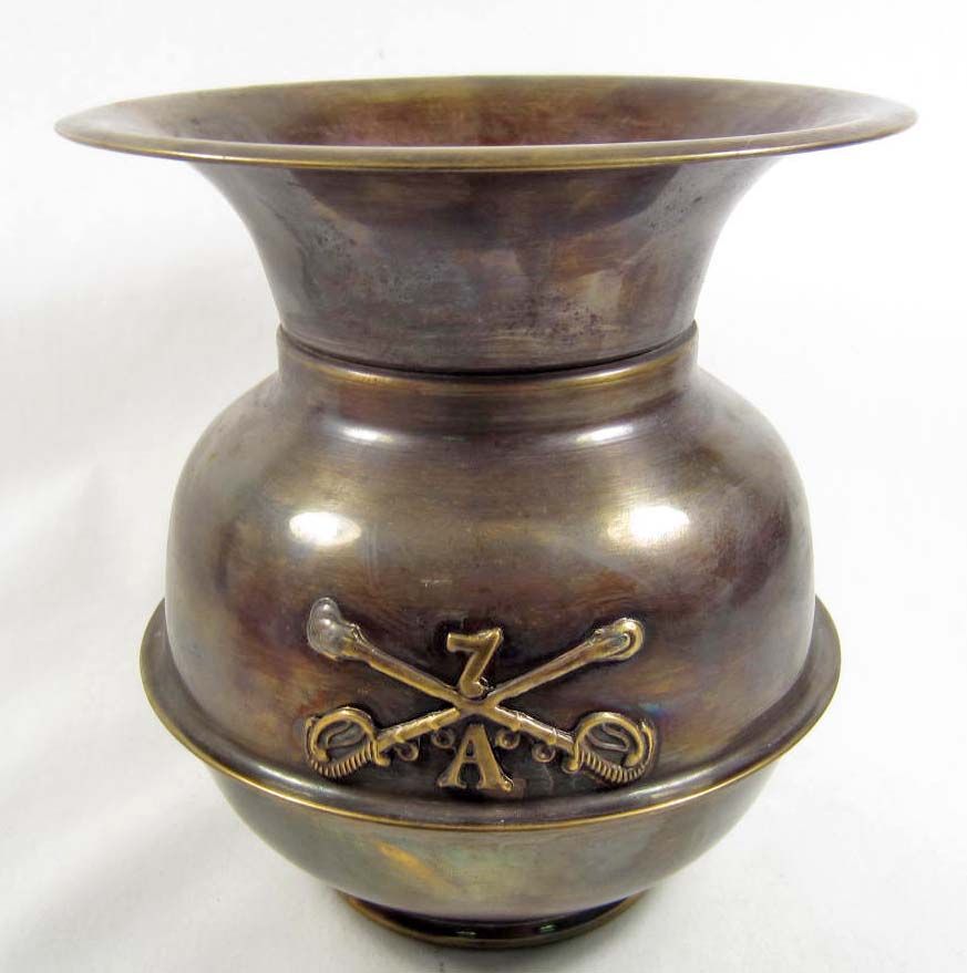 WESTERN 7TH CAVALRY BRASS SPITTOON