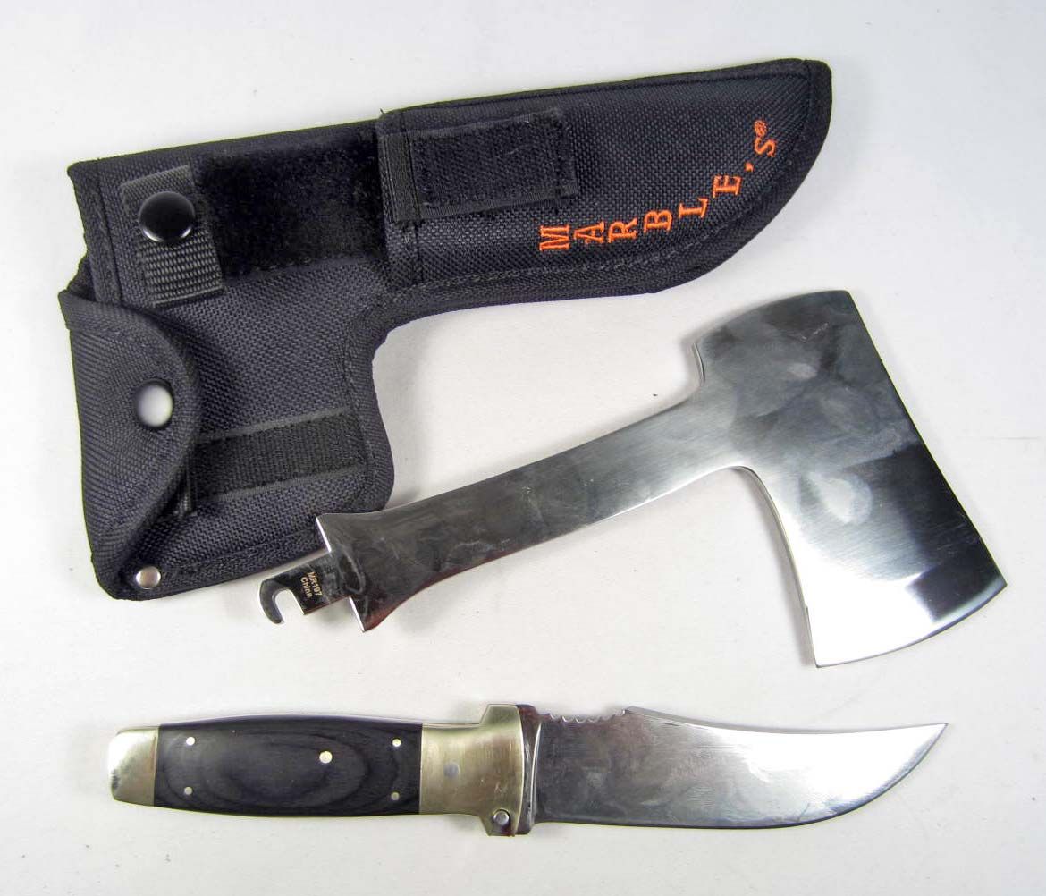 MARBLES KNIFE / AXE COMBO W/ SHEATH