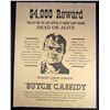 Image 1 : BUTCH CASSIDY OUTLAW REWARD POSTER