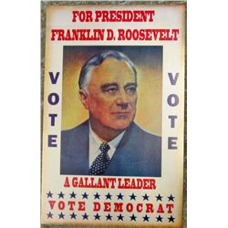 PRESIDENT FRANKLIN D ROOSEVELT FDR POLITICAL POSTER