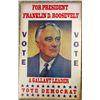 Image 1 : PRESIDENT FRANKLIN D ROOSEVELT FDR POLITICAL POSTER