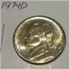 Image 1 : 1974-D JEFFERSON NICKEL *RARE BU UNC HIGH GRADE - NICE COIN*!!