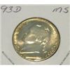 Image 1 : 1993-D JEFFERSON NICKEL *RARE MS HIGH GRADE - NICE COIN*!!