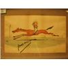 Image 1 : Framed colour picture of race horse in carica...