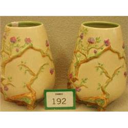 Two Clarice Cliff vases, approx 8  high £250...