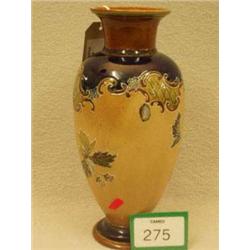 Doulton Slaters stoneware vase with flower an...