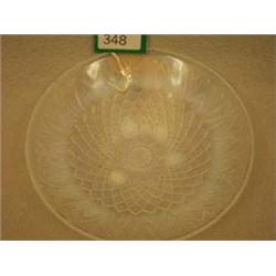 12" diameter opalescent glass bowl with etche...