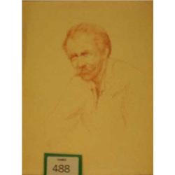 Motion picture sketch of John Mills, signed H...