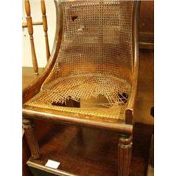 Regency mahogany nursing chair with damaged b...