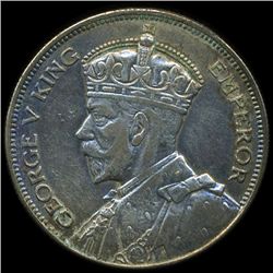 1933 New Zealand 1/2 Crown XF/AU (COI-10228)