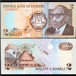 1989 Lesotho 2 Maloti Note Crisp Unc (CUR-07095)