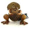 Image 1 : Coconut Shell Teak Frog Lamp (DEC-680)