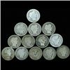 Image 1 : 1908D/O/S Barber 10c Circulated 13pcs (COI-12493)