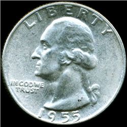 1955 Washington 25c MS64/65 Underweight ERROR (COI-11966)