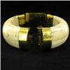 Image 3 : 775ct Bone & Ruby Zosite Bangle Bracelet (JEW-3858)