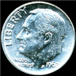 1962 FDR Silver 10c M65 Full Bands (COI-11759)