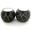 Mango Wood Candle Holder Pair (DEC-778)