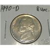 Image 1 : 1990-D JEFFERSON NICKEL *RARE BU UNC HIGH GRADE - NICE COIN*!!