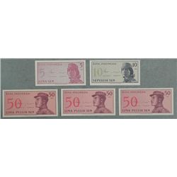 5 Crisp UNC 1864 Bank of Indonesia