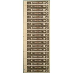 20 Colombia Plate Block Specimen Tax Stamps 3 Centavos