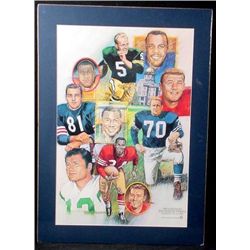 NFL Football Greats Hornung + MORE South Bend Poster