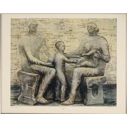 Henry Moore : Family Group Sculpture Art Print