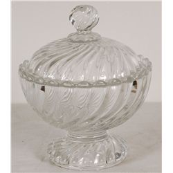French Baccarat Crystal Dish With Lid