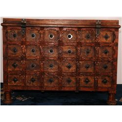 Vintage Hand Carved Wooden Chest