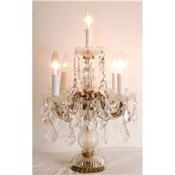 Vintage 5 light crystal chandalier