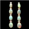 3.50ct Opal 0.35 Diamond Earrings