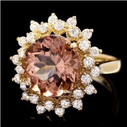 6.35ct Tourmaline 0.90 Diamond Ring