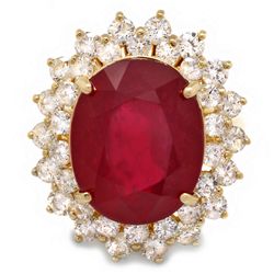 15.50ct Ruby 2.00ct Diamond Ring