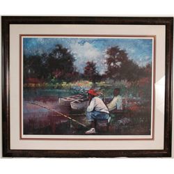 William Tolliver "Waiting for the Big One" Ltd Ed Lithograph Pencil Signed & #