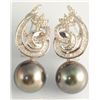 19.95 ct Pearl & 0.717ct Diamond Earring
