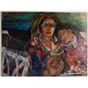 Image 2 : Original Oil "Mother and Child" Signed
