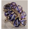 Image 1 : 11.90 ct Tanzanite & Diamond Ring
