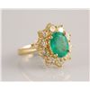 Image 2 : Emerald (2.82 ct) & Diamond (1.99 ct) Ring