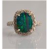 Image 1 : 3.85ct - Opal & Diamond Ring