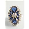 Image 1 : Sapphire (5.76ct) and Diamond (1.37ct) Ring