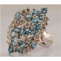 3.05ct - Topaz  and diamond  Ring