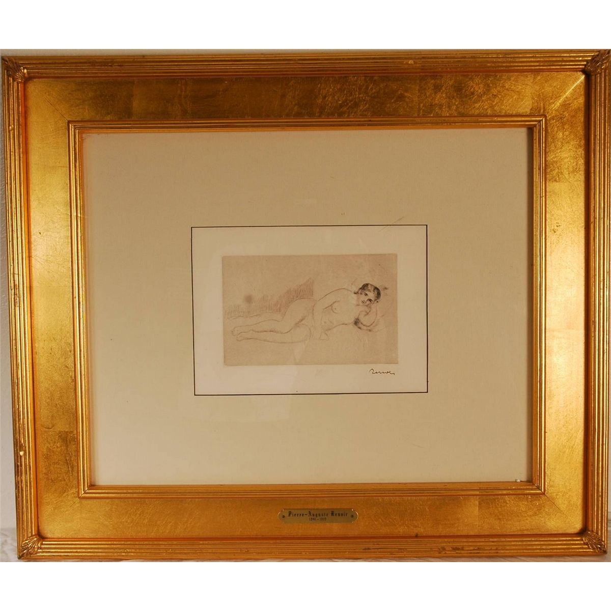 Renoir "Femme Nue Couche'e, Tourne'e a Droite" 1906 Etching RARE