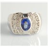 Image 1 : Sapphire (1.60 ct) & Diamond (1.11 ct) Ring